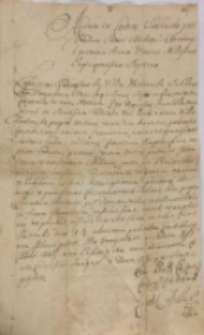 Juramentum Villae Bodzewko super Desolationem et Quantitatem Fumorum 1707