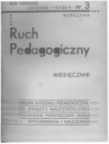 Ruch Pedagogiczny. 1933-1934 R.23(21) nr3