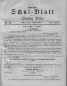 Amtliches Schul-Blatt f&uuml;r die Provinz Posen 1870.09.10 Jg.3 Nr19