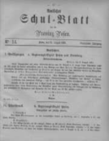 Amtliches Schul-Blatt für die Provinz Posen 1881.08.22 Jg.14 Nr14