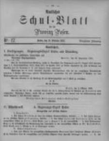 Amtliches Schul-Blatt für die Provinz Posen 1881.10.15 Jg.14 Nr17