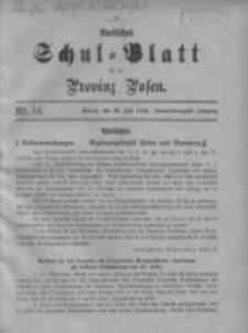 Amtliches Schul-Blatt für die Provinz Posen 1916.07.20 Jg.49 Nr14