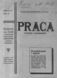 Praca: ilustrowany tygodnik popularny, poświęcony nauce - literaturze - sztuce - sprawom społecznym - godziwej rozrywce. 1923.10.28 R.27 nr43