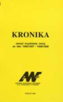 Kronika. Akademia Wychowania Fizycznego im. Eugeniusza Piaseckiego w Poznaniu Z.38 1996/97-1998/99