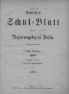 Amtliches Schulblatt für den Regierungsbezirk Posen 1918.01.05 Jg.1 Nr1