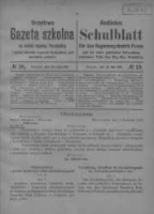 Urzędowa Gazeta Szkolna na Obw&oacute;d Regencji Poznańskiej i Części Obwodu Regencji Bydgoskiej, pod Zarządem Polskim 1919.05.25 Nr10