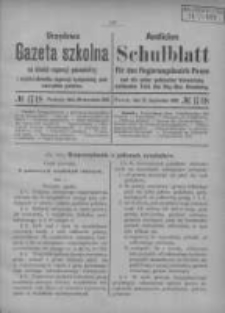Urzędowa Gazeta Szkolna na Obw&oacute;d Regencji Poznańskiej i Części Obwodu Regencji Bydgoskiej, pod Zarządem Polskim 1919.09.25 Nr17/18