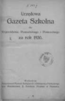Urzędowa Gazeta Szkolna dla Województwa Poznańskiego i Pomorskiego 1920.02.28 Nr1/2