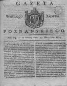 Gazeta Wielkiego Xięstwa Poznańskiego 1819.09.15 Nr74
