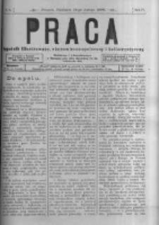 Praca: tygodnik illustrowany, ekonomiczno-społeczny i belletrystyczny dla wszystkich stanów. 1900.02.18 R.4 nr8