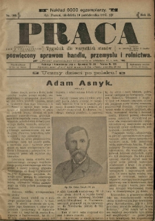 Praca: tygodnik dla wszystkich stanów, poświęcony sprawom handlu, przemysłu i rolnictwa. 1897.10.10 R.2 nr100