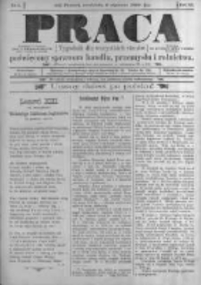 Praca: tygodnik dla wszystkich stanów, poświęcony sprawom handlu, przemysłu i rolnictwa. 1898.01.09 R.3 nr2