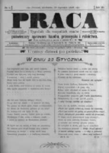 Praca: tygodnik dla wszystkich stanów, poświęcony sprawom handlu, przemysłu i rolnictwa. 1898.01.30 R.3 nr5