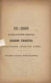 Lista członk&oacute;w Warszawskiego Oddziału Cesarskiego Towarzystwa Pielęgnowania Zwierzyny Łownej i Racjonalnego Myśliwstwa