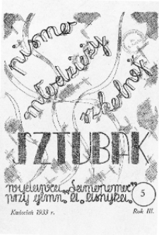 Sztubak: miesięcznik młodzieży szkolnej 1933 R.3 Nr5