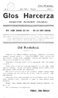 Głos harcerza: miesięcznik młodzieży kaliskiej 1924.05 R.1 Nr1