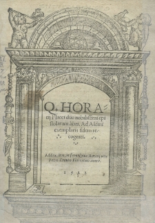 [...] Duo nobilissimi epistolarum libri. Ad Aldini exemplaris fidem recogniti. Addita [...] Horatii vita Petro Crinito [...]