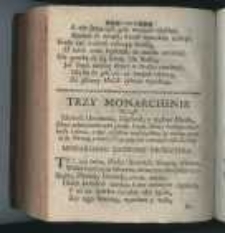 Trzy monarchinie to iest zacność urodzenia, mądrość, y piękna uroda [...] oraz drobne utwory