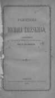 Pamiętniki Michała Zaleskiego, wojskiego Wielkiego Księstwa Litewskiego, posła na Sejm Czteroletni