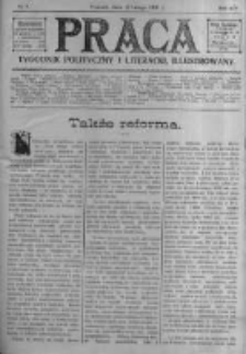 Praca: tygodnik polityczny i literacki, illustrowany. 1910.02.13 R.14 nr7