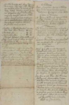 Zapiski dotyczące historii procesu sądowego Kongregacji Gostyńskiej z Jabłonowskimi o sumę 10 tys. złp z lat 1718–1726, potrzebnych na dokończenie budowy kopuły na kościele oraz murów obwodowych