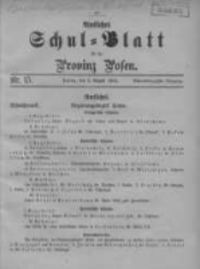 Amtliches Schul-Blatt für die Provinz Posen 1915.08.05 Jg.48 Nr15