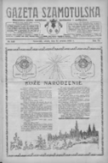 Gazeta Szamotulska: niezależne pismo narodowe, społeczne i polityczne 1927.12.24 R.6 Nr149