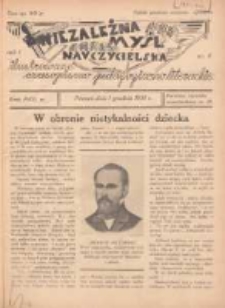Niezależna Myśl Nauczycielska: ilustrowane czasopismo pedagogiczno literackie 1934.12.01 R.1 Nr4
