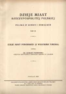 Dzieje miast Rzeczypospolitej Polskiej: Polska w słowie i obrazach T.3 Dzieje miast pomorskich (z wyjątkiem Torunia)