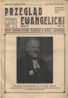 Przegląd Ewangelicki: organ ewangelizmu polskiego w kraju i zagranicą 1937.07.11 R.4 Nr14