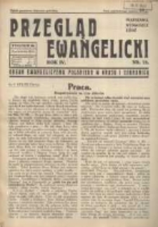 Przegląd Ewangelicki: organ ewangelizmu polskiego w kraju i zagranicą 1937.10.17 R.4 Nr28