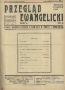 Przegląd Ewangelicki: organ ewangelizmu polskiego w kraju i zagranicą 1938.01.23 R.5 Nr4