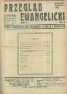 Przegląd Ewangelicki: organ ewangelizmu polskiego w kraju i zagranicą 1938.01.30 R.5 Nr5