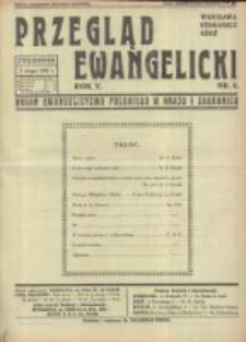 Przegląd Ewangelicki: organ ewangelizmu polskiego w kraju i zagranicą 1938.02.06 R.5 Nr6