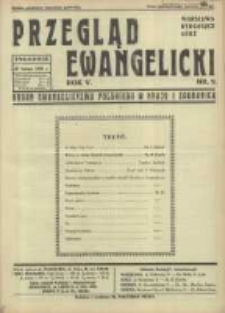 Przegląd Ewangelicki: organ ewangelizmu polskiego w kraju i zagranicą 1938.02.27 R.5 Nr9