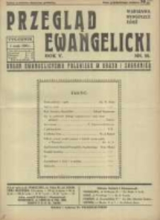 Przegląd Ewangelicki: organ ewangelizmu polskiego w kraju i zagranicą 1938.05.01 R.5 Nr18