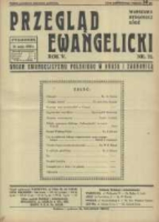 Przegląd Ewangelicki: organ ewangelizmu polskiego w kraju i zagranicą 1938.05.22 R.5 Nr21
