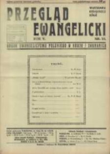 Przegląd Ewangelicki: organ ewangelizmu polskiego w kraju i zagranicą 1938.06.05 R.5 Nr23