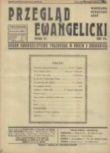 Przegląd Ewangelicki: organ ewangelizmu polskiego w kraju i zagranicą 1938.08.28 R.5 Nr35