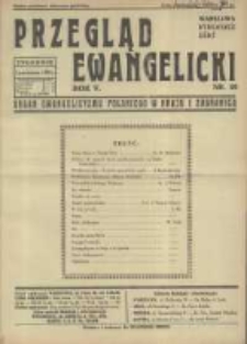 Przegląd Ewangelicki: organ ewangelizmu polskiego w kraju i zagranicą 1938.10.02 R.5 Nr40