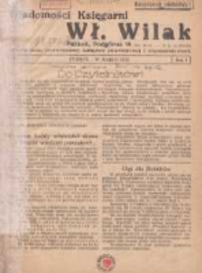 Wiadomości Księgarni Wł. Wilak: miesięcznik poświęcony książce prawniczej i ekonomicznej 1935 marzec R.1 Nr1