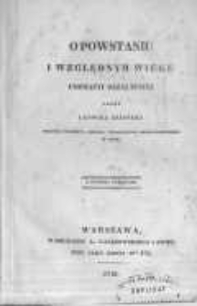 O powstaniu i względnym wieku formacyi bazaltowej