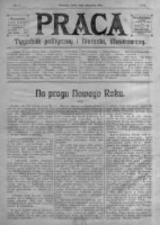 Praca: tygodnik polityczny i literacki, illustrowany. 1914.01.04 R.18 nr1