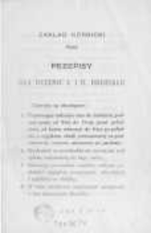 Zakład Kórnicki. Przepisy dla uczennic I. i II. oddziału