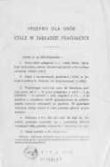 Przepisy dla osób stale w Zakładzie pracujących