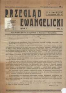 Przegląd Ewangelicki: organ Polskich Zborów Ewangelickich na Pomorzu i w Poznańskiem 1934.01.01 R.1 Nr1