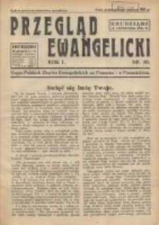 Przegląd Ewangelicki: organ Polskich Zborów Ewangelickich na Pomorzu i w Poznańskiem 1934.11.16 R.1 Nr20
