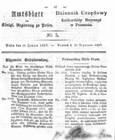 Amtsblatt der K&ouml;niglichen Regierung zu Posen 1827.01.30 Nr5