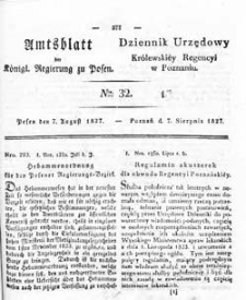 Amtsblatt der K&ouml;niglichen Regierung zu Posen 1827.08.07 Nr32