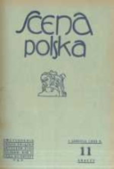 Scena Polska: organ Związku Artystów Scen Polskich. 1929 R.9 z.11